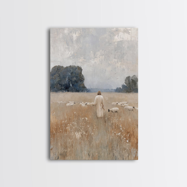 Dawn Of Mercy | Framed Canvas Print | Christian Art Canvas | Jesus Painting | Christian Wall Art | Christian Christmas Art | Christian Deco
