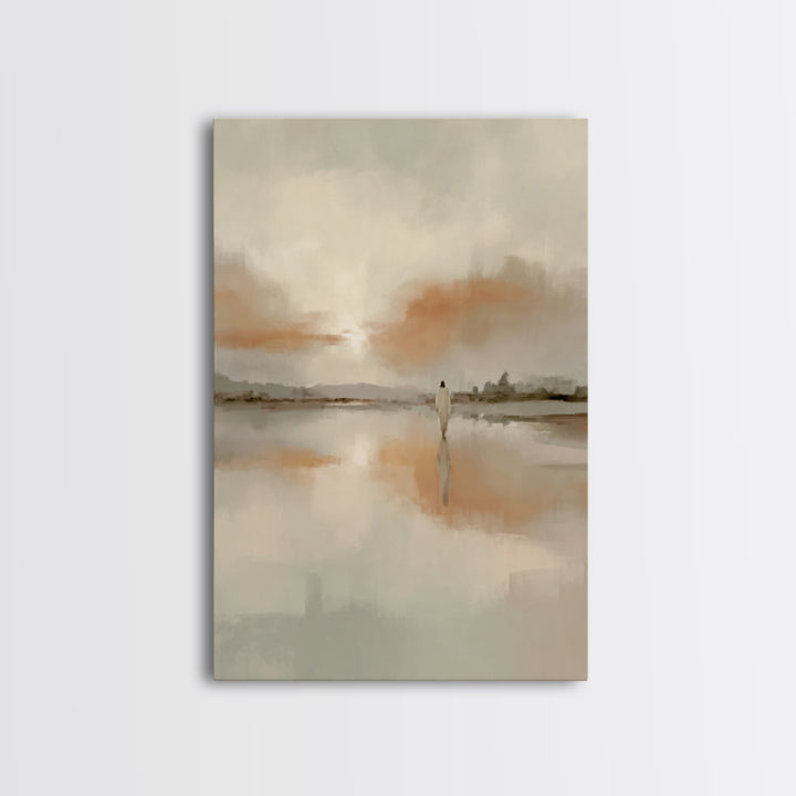 Walk Of Faith, Framed Canvas Print, Jesus Wall Art, Christian Canvas Art, Christian Art Print, Subtle Christian Art, Christian Christmas De