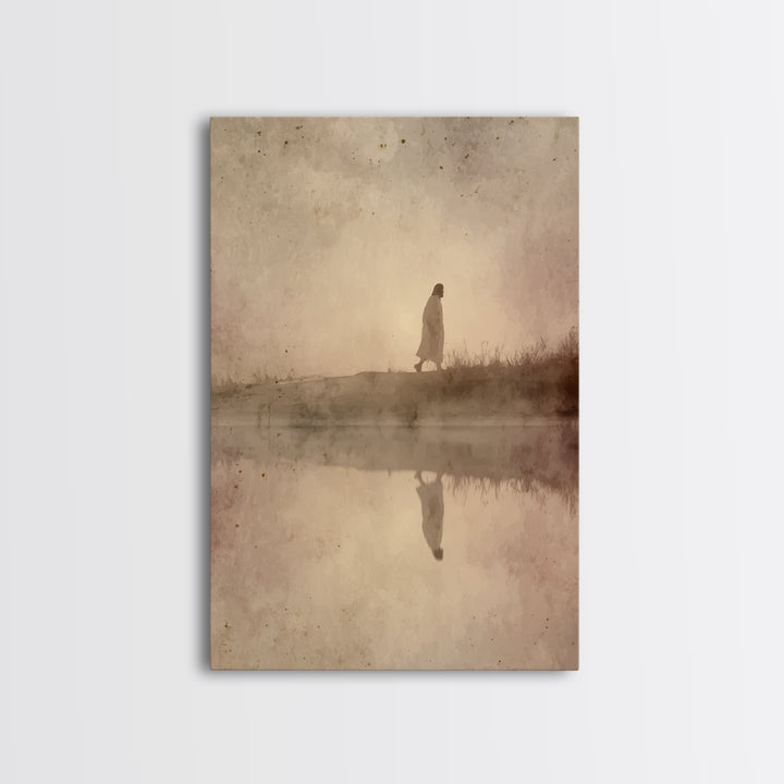 Solitude Of Grace – Framed Canvas Print – Christian Wall Art – Abstract Christian Art – Jesus Painting – Christian Art Canvas – Christian C