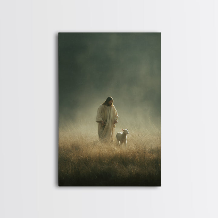 Sacred Meadow Path | Framed Canvas Print | Christian Art Painting | Jesus Wall Art | Christian Art Canvas | Christian Christmas Decor | Chr