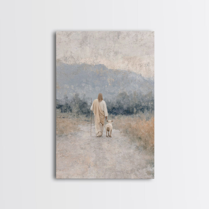 Guided Journey – Framed Canvas Print – Christian Art Work – Jesus Canvas Art – Minimalist Christian Art – Christian Wall Art – Christian De