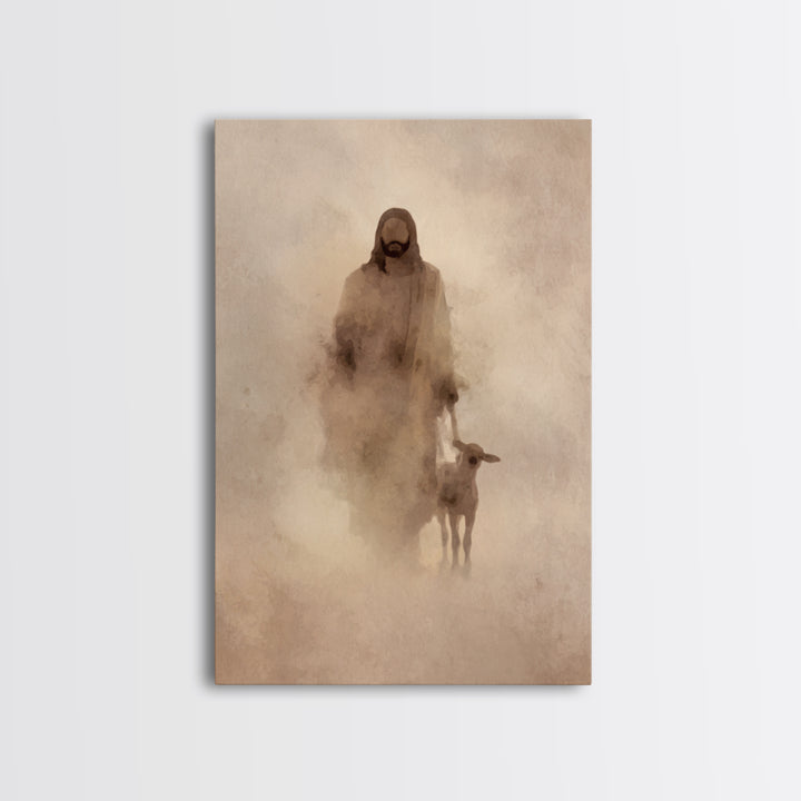 Holy Presence | Framed Canvas Print | Christian Art Canvas | Abstract Christian Art | Jesus Painting | Christian Wall Art | Christian Gift