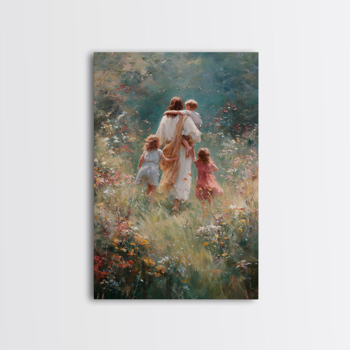 Garden Of Hope – Framed Canvas Print – Christian Art Canvas – Christian Wall Art – Jesus Painting – Christian Christmas Art – Christian Gif