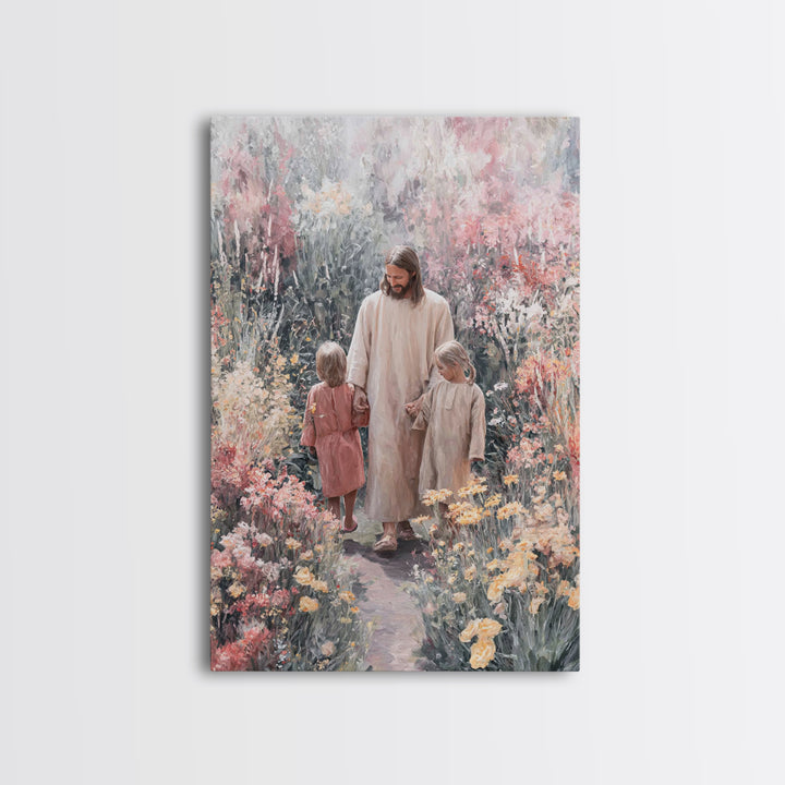 Promise Of Spring, Framed Canvas Print, Christian Art Canvas, Christian Wall Art, Jesus Painting, Christian Christmas Art, Christian Gift I