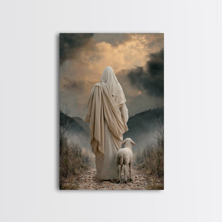 Shepherd’s Haven, Framed Canvas Print, Christian Wall Art, Christian Art Canvas, Jesus Painting, Christian Art, Christian Gift