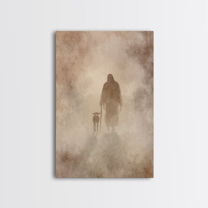 Dusty Road Faith | Framed Canvas Print | Christian Art Canvas | Christian Art | Christian Wall Art | Jesus Painting | Christian Christmas A