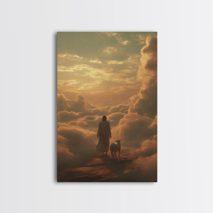 Path Through Glory – Framed Canvas Print – Christian Art Canvas – Christian Wall Art – Christian Art – Jesus Painting – Christian Gift Idea