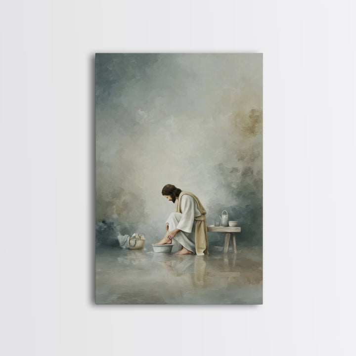 Still Waters Hope – Framed Canvas Print – Christian Wall Art – Jesus Art Print – Christian Art Canvas – Subtle Christian Art – Large Christ