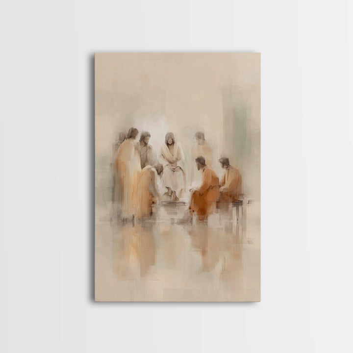 Circle Of Compassion, Framed Canvas Print, Christian Wall Art, Christian Art Canvas, Jesus Painting, Christian Decor, Modern Christian Art