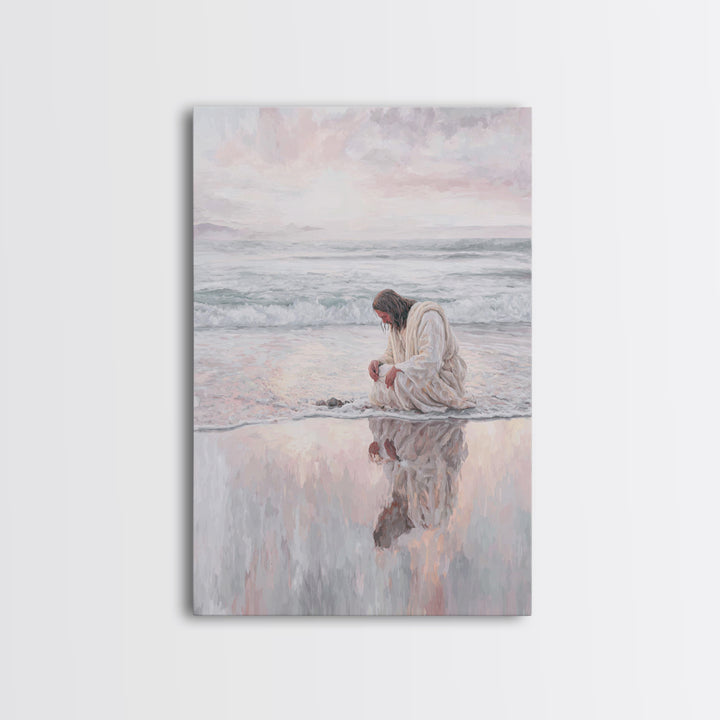 Shorelight Mercy – Framed Canvas Print – Christian Wall Art – Jesus Painting – Christian Art Canvas – Christian Gift Ideas – Christmas Art