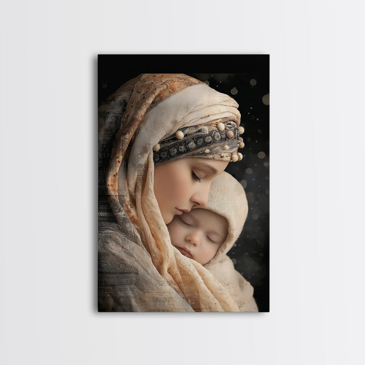Radiant Madonna – Framed Canvas Print – Christian Wall Art – Mary And Jesus Painting – Christian Art Canvas – Christian Gift – Christian Ch