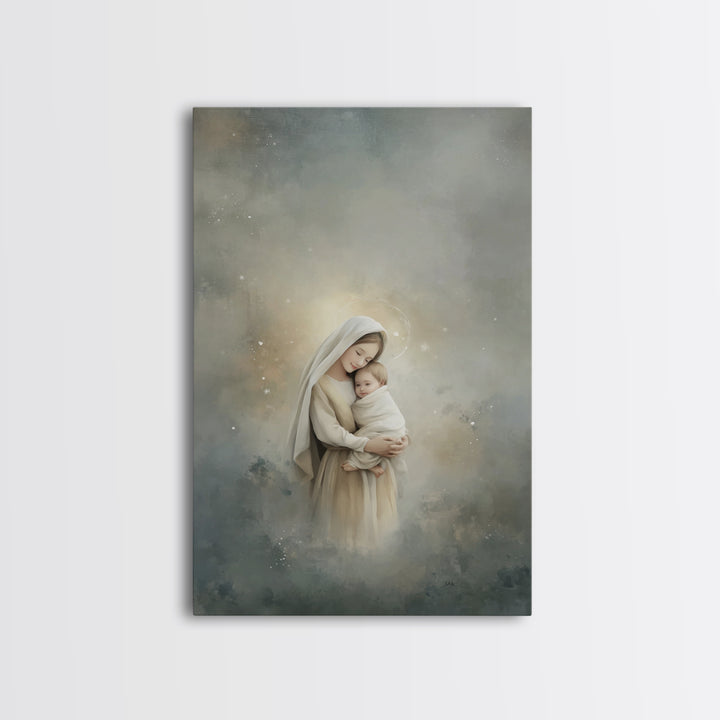 Light Of Bethlehem - Framed Canvas Print - Christian Art Canvas - Christian Wall Art - Jesus Painting - Christian Christmas Art - Christian