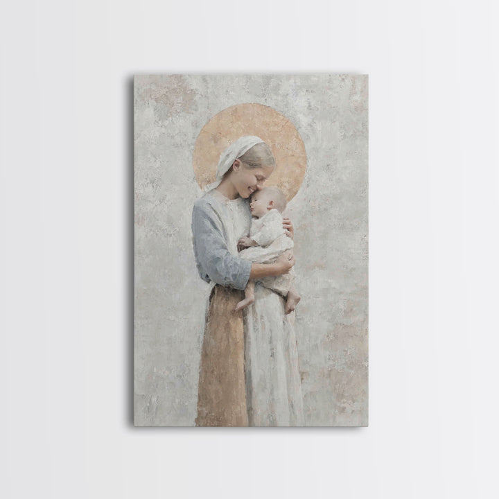 Gentle Hope Rising - Framed Canvas Print - Christian Art Canvas - Minimalist Christian Art - Christian Wall Art - Christian Painting - Chri