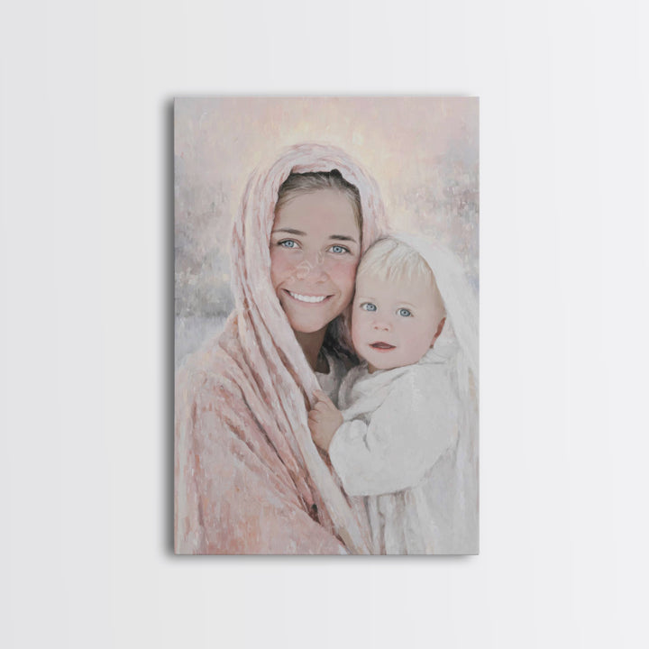 Circle Of Grace - Framed Canvas Print - Christian Wall Art - Christian Art Canvas - Subtle Christian Art - Christian Christmas Art - Christ