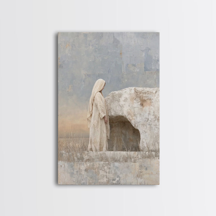 Joyful Light - Framed Canvas Print - Christian Art Canvas - Christian Wall Art - Mary And Jesus Painting - Christian Decoration - Christian
