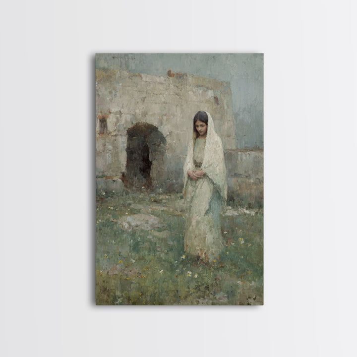 Silent Tomb Morning - Framed Canvas Print - Christian Wall Art - Christian Art Canvas - Christian Painting - Christian Decor - Christian Ar