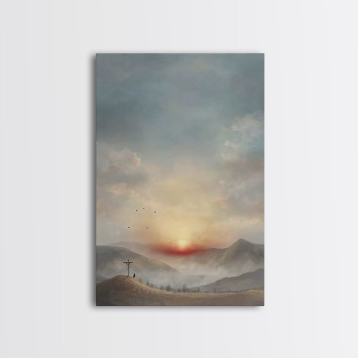 Resurrection Peace | Framed Canvas Print | Christian Art Canvas | Christian Wall Art | Modern Christian Art | Christian Gift