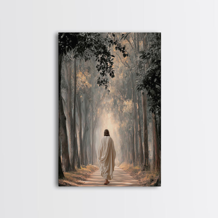 Forest Of Light – Framed Canvas Print – Christian Art Canvas – Christian Wall Art – Christian Painting – Moody Christian Art – Christian Ar
