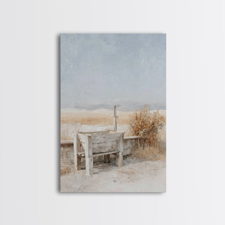 Silent Manger Field | Framed Canvas Print | Christian Art Print | Christmas Art | Minimalist Christian Art | Christian Decor