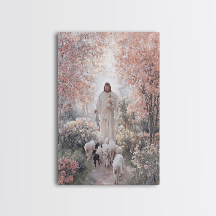 Garden Of Hope - Framed Canvas Print - Christian Wall Art - Jesus Painting - Christian Art Canvas - Christian Christmas Art - Christian Dec