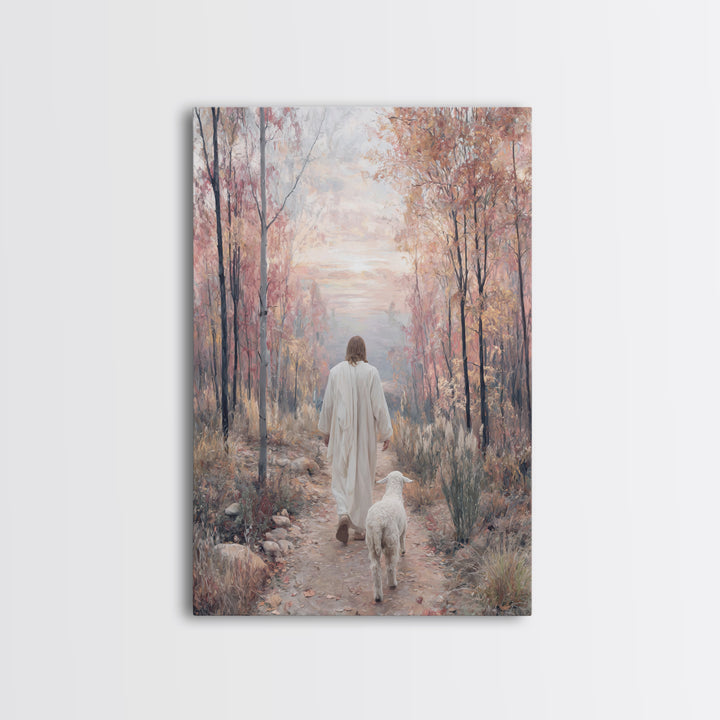 Forest Promise – Framed Canvas Print – Christian Art Painting – Christian Wall Art – Jesus Painting – Subtle Christian Paintings – Christia