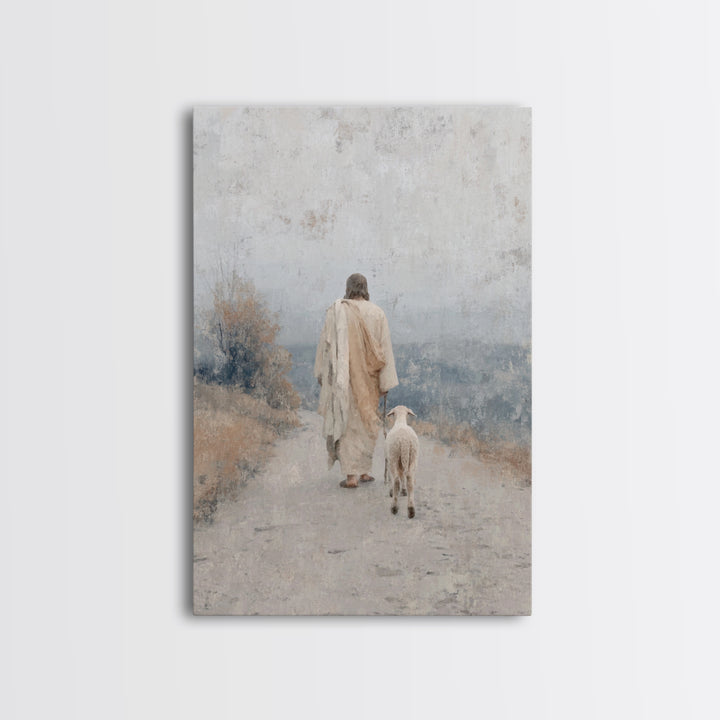 Horizon Walk – Framed Canvas Print – Christian Wall Art – Christian Art Print – Jesus Painting – Subtle Christian Art – Christian Christmas