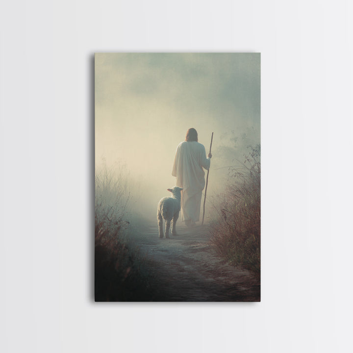 Path Of Peace – Framed Canvas Print – Christian Wall Art – Jesus Painting – Christian Art Canvas – Large Christian Painting – Modern Christ