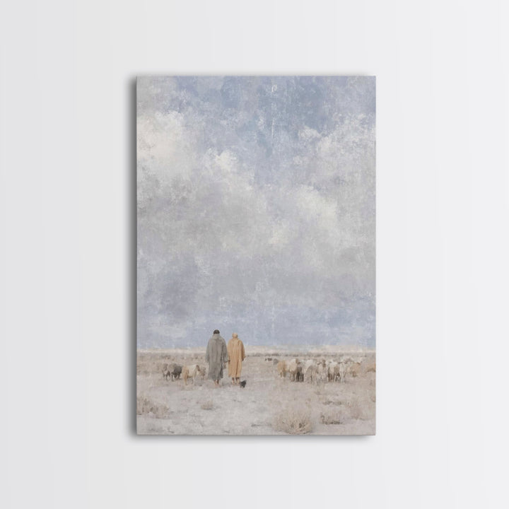 Silent Winter Path, Framed Canvas Print, Christian Art Canvas, Christian Christmas Art, Christmas Wall Art, Subtle Christian Art