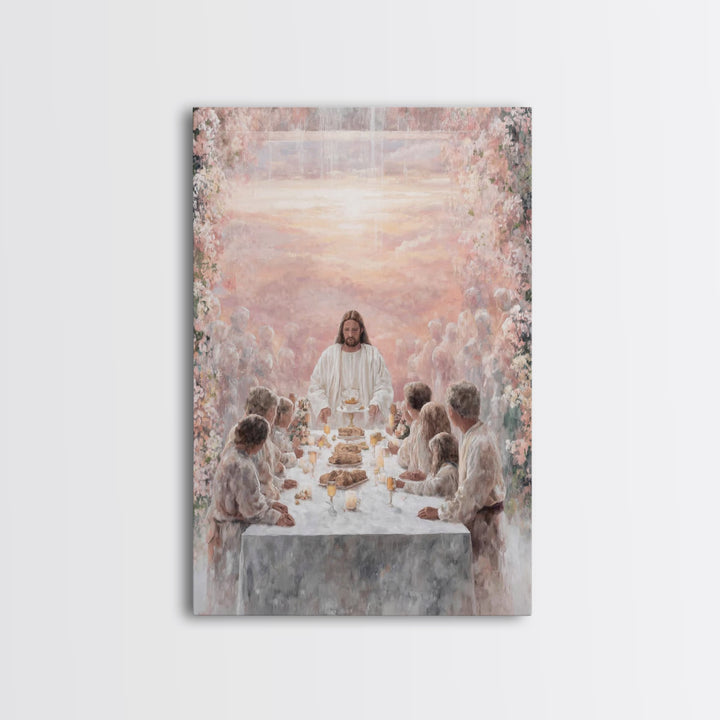 Heavenly Feast – Framed Canvas Print – Christian Wall Art – Christian Art Canvas – Christian Art – Jesus Painting – Christian Gift Ideas