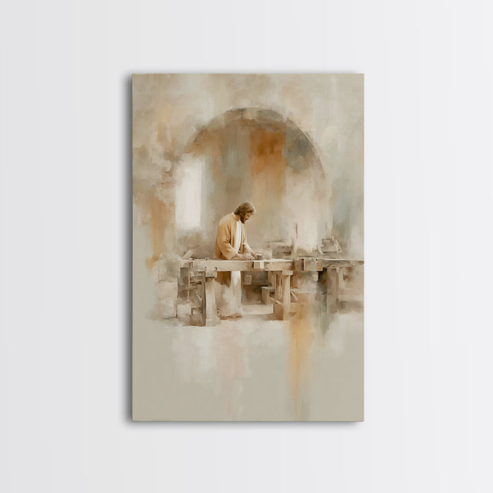 Craft Of Devotion – Framed Canvas Print – Christian Wall Art – Christian Art Canvas – Christian Painting – Minimalist Christian Art – Chris