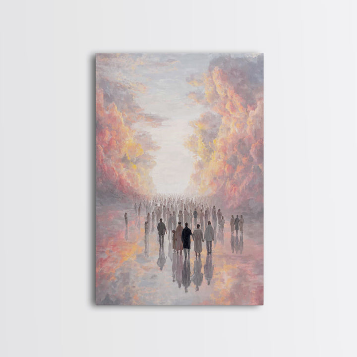 Heavenly Multitude | Framed Canvas Print | Christian Wall Art | Christian Art Canvas | Christian Painting | Christian Decor | Christmas Art