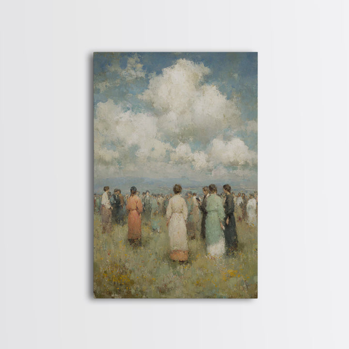 Field Of Fellowship | Framed Canvas Print | Christian Wall Art | Christian Art Canvas | Christian Painting | Christian Decor | Christmas Ar