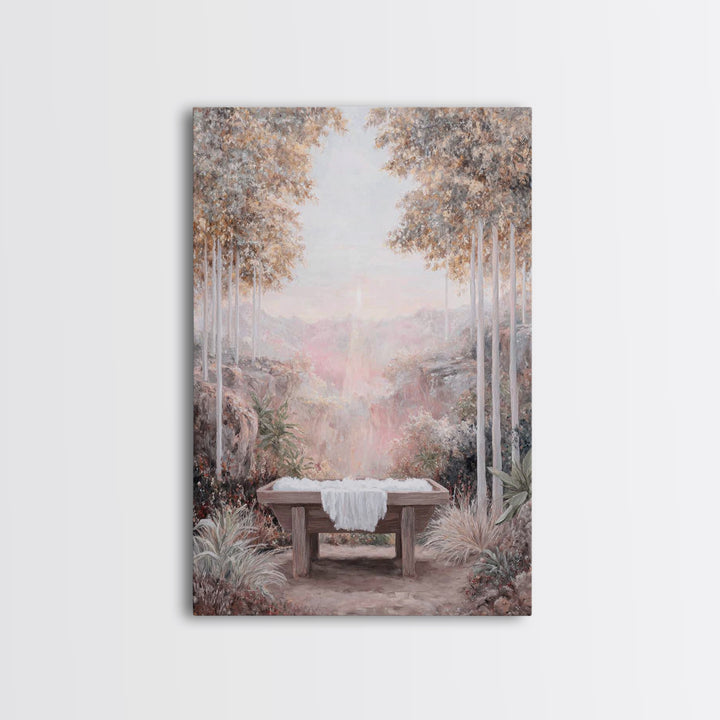 Dawn Of Promise – Framed Canvas Print – Christian Wall Art – Christian Art Canvas – Christmas Art – Christian Gift Ideas – Subtle Christian