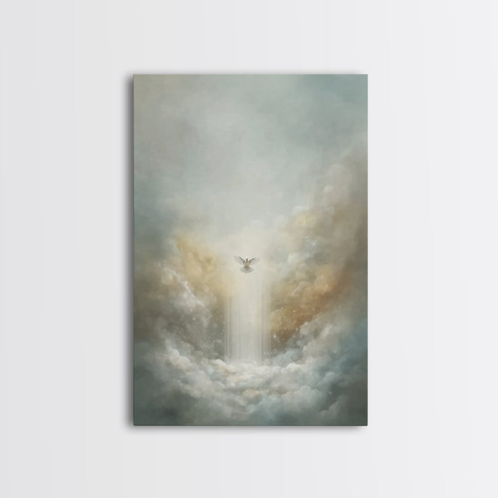 Heavenly Ascension, Framed Canvas Print, Christian Art Canvas, Christian Wall Art, Modern Christian Art, Subtle Christian Art, Christian Gi