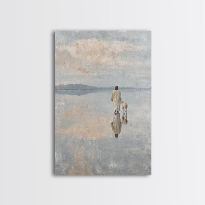 Horizon Of Peace – Framed Canvas Print – Christian Wall Art – Christian Art Canvas – Jesus Painting – Subtle Christian Art – Christian Gift