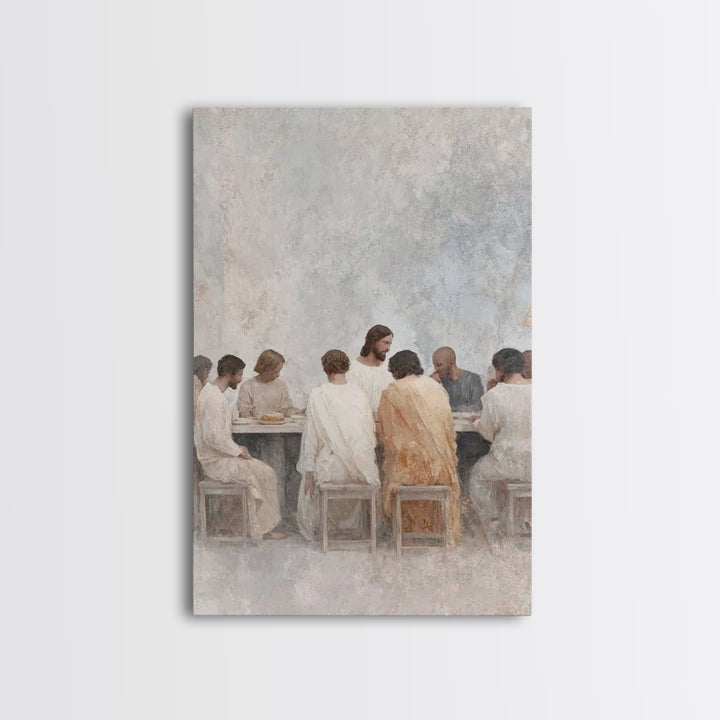 Heavenly Banquet – Framed Canvas Print – Christian Art Print – Christian Wall Art – Jesus Painting – Modern Christian Art – Christian Chris