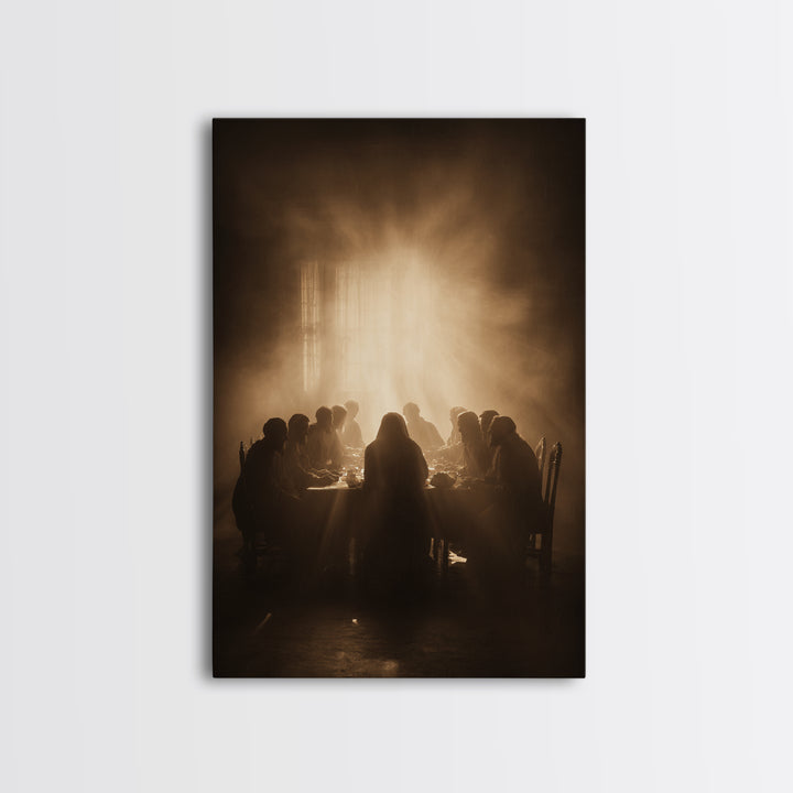 Upper Room Calm – Framed Canvas Print – Christian Wall Art – Christian Art Canvas – Jesus Painting – Moody Christian Painting – Christian C