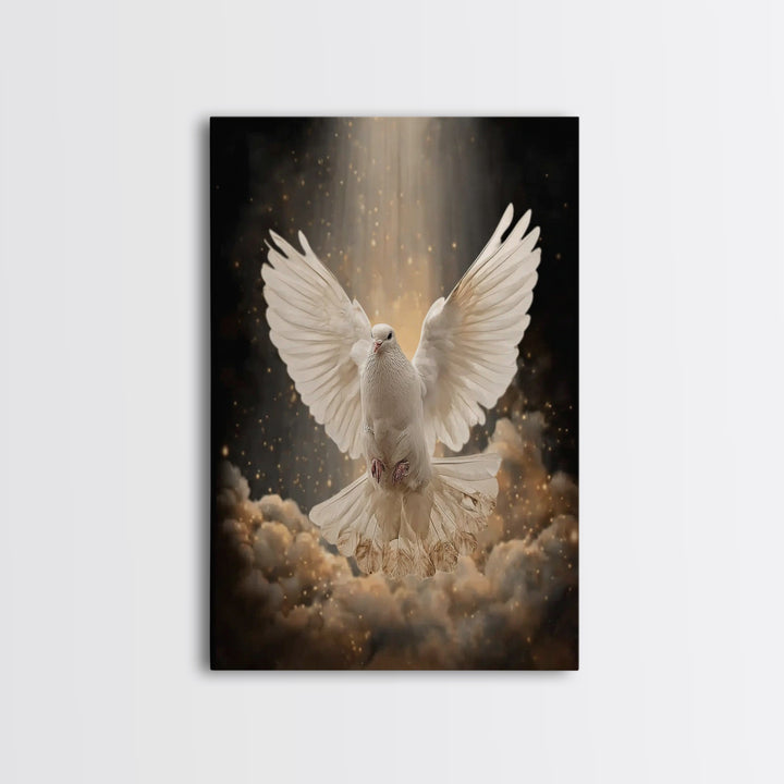 Holy Flight – Framed Canvas Print – Christian Art Canvas – Christian Wall Art – Christmas Art – Modern Christian Art – Christian Decoration