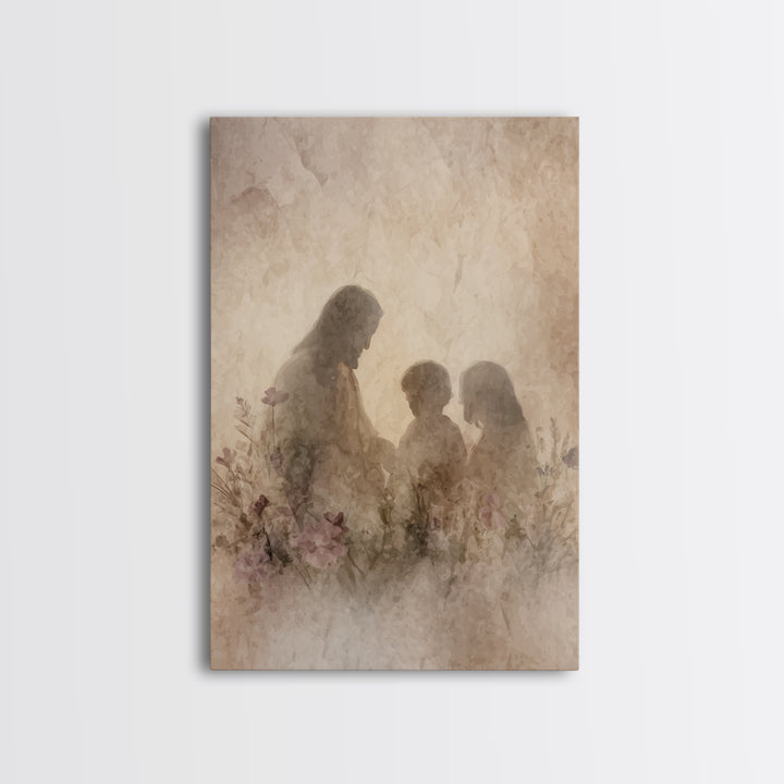 Blossoms Of Mercy – Framed Canvas Print – Christian Wall Art – Christian Art Canvas – Jesus Painting – Subtle Christian Art – Christian Art