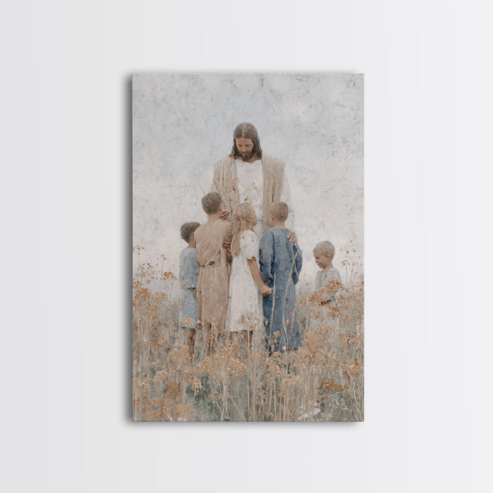 Circle Of Blessing – Framed Canvas Print – Christian Painting – Christian Art Canvas – Jesus Art Print – Subtle Christian Paintings – Chris
