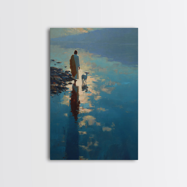 Dawn Of Mercy, Framed Canvas Print, Christian Art Canvas, Christian Wall Art, Jesus Painting, Large Christian Art, Christian Christmas Art