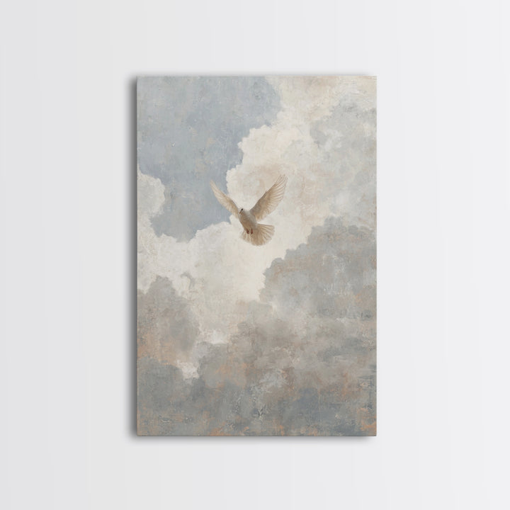 Cloudborne Peace – Framed Canvas Print – Christian Wall Art – Christian Art Canvas – Minimalist Christian Art – Subtle Christian Art – Chri