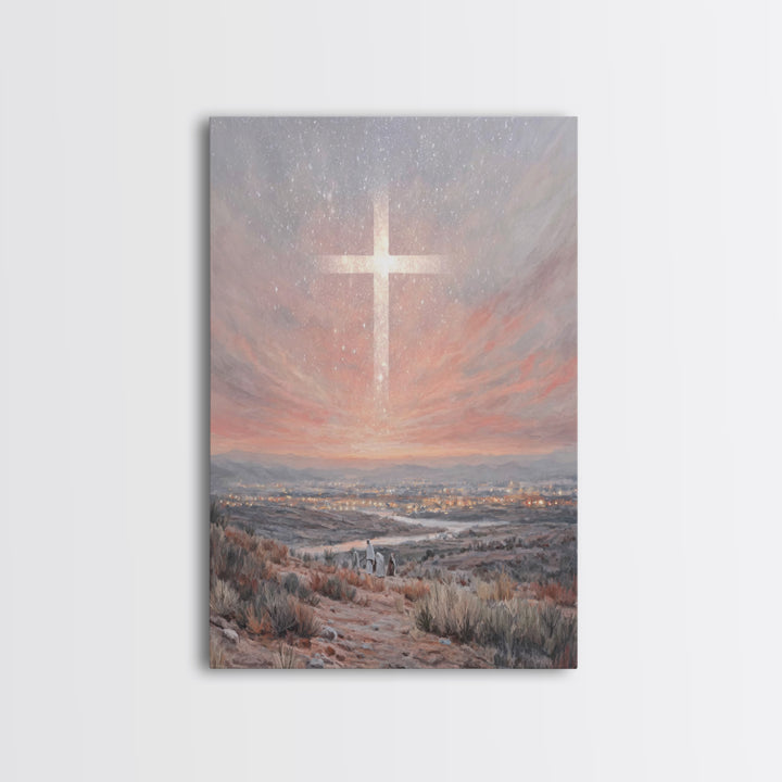 Bethlehem Star Glory – Framed Canvas Print – Christmas Art – Christian Art Canvas – Christian Wall Art – Modern Christian Art – Christian C