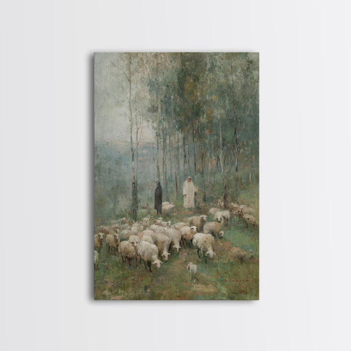 Pasture Of Grace – Framed Canvas Print – Christian Art Canvas – Christian Wall Art – Christian Painting – Subtle Christian Art – Christian