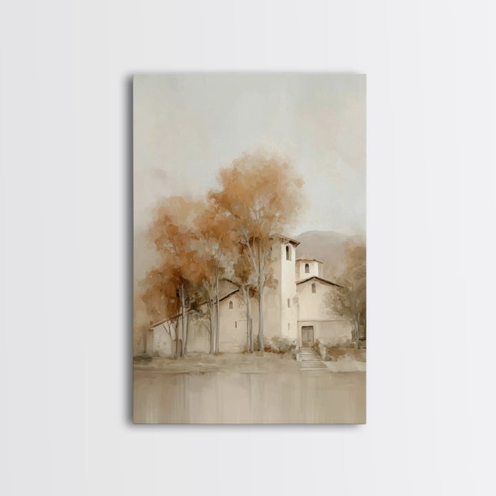 Sanctuary Stillness – Framed Canvas Print – Christian Art Canvas – Christian Wall Art – Vintage Christian Art – Christmas Art – Christian D