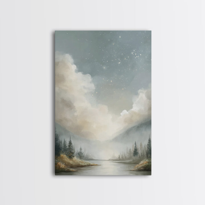 Celestial Valley – Framed Canvas Print – Christian Wall Art – Christian Art Canvas – Subtle Christian Art – Christmas Art Prints – Christia