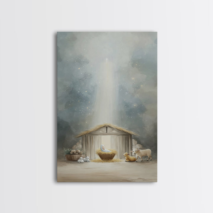Star Of Bethlehem – Framed Canvas Print – Christian Wall Art – Christian Christmas Art – Christian Art Canvas – Christmas Art Prints – Chri