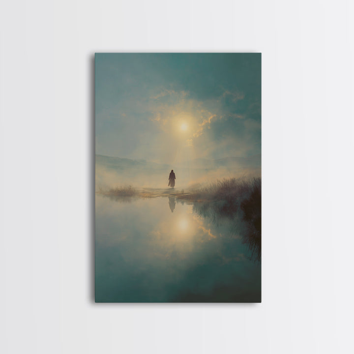 Radiant Dawn – Framed Canvas Print – Jesus Wall Art – Christian Art Print – Modern Christian Art – Christmas Art – Christian Gift Ideas