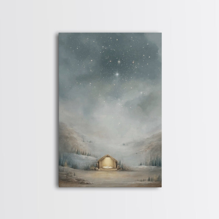 Star of Bethlehem – Framed Canvas Print – Christmas Art – Christian Wall Art – Christian Art Canvas – Christian Christmas Decor – Christian