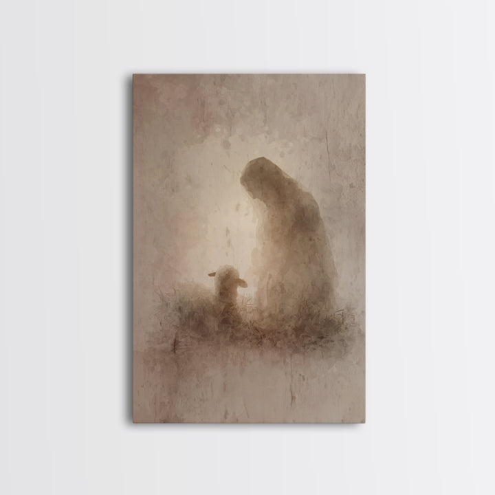 Holy Night Stillness | Framed Canvas Print | Christian Wall Art | Christmas Wall Art | Christian Christmas Art | Jesus Christmas Art | Chri